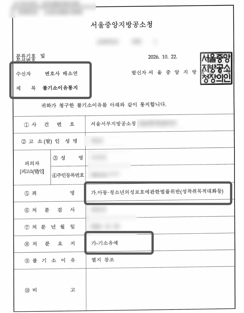 성착취물제작 혐의를 성착취목적대화로 낮춰 기소유예 받은 성공사례
